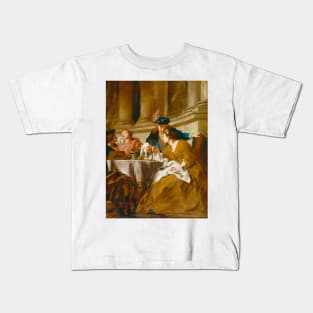 Luncheon with Figures in Masquerade Dress by Jean-Francois de Troy Kids T-Shirt